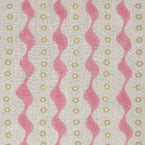 Small Non Returnable Sample of Pink Green Bloomsbury Linen