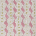 Hand-printed Pink Green Bloomsbury Linen – 331