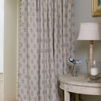 339 - Marine Blue Moonflower Linen – Roll Ends