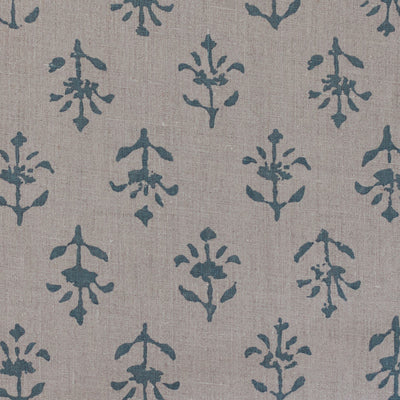Small Non Returnable Sample of Marine Blue Moonflower Linen