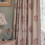 341 - Indian Red Block-printed Akansha Linen – Roll Ends