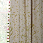 Hand-printed Summer Green Large Maja Linen - 345L