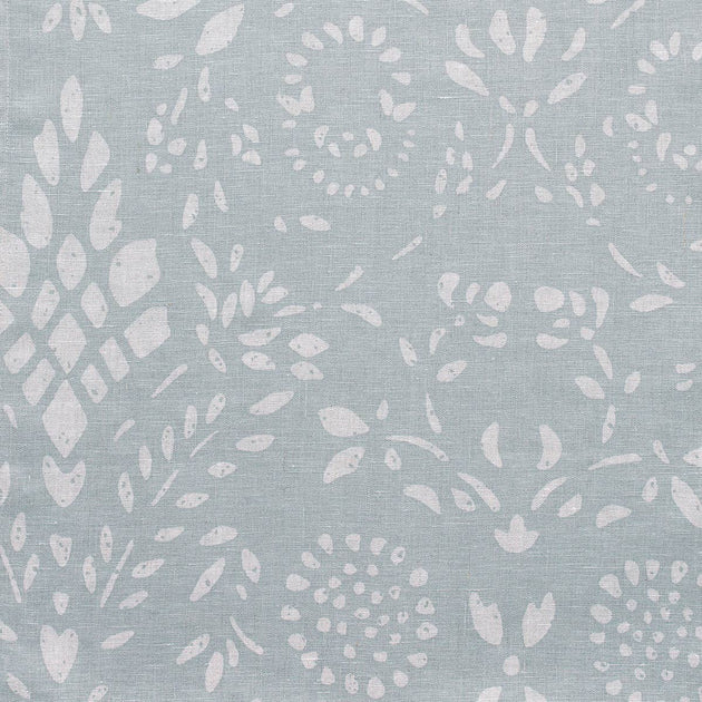 Hand-printed Reverse Smokey Blue Maja Linen - 347 - Sale