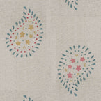 Hand-printed Salcombe Blue Malathi Linen – 328