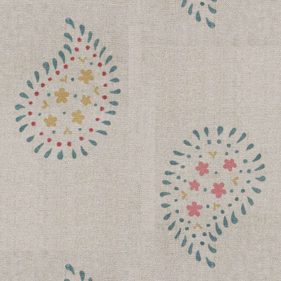 Hand-printed Salcombe Blue Malathi Linen – 328