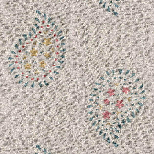 Hand-printed Salcombe Blue Malathi Linen – 328