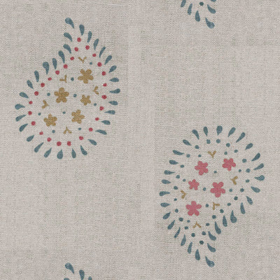 Hand-printed Salcombe Blue Malathi Linen – 328