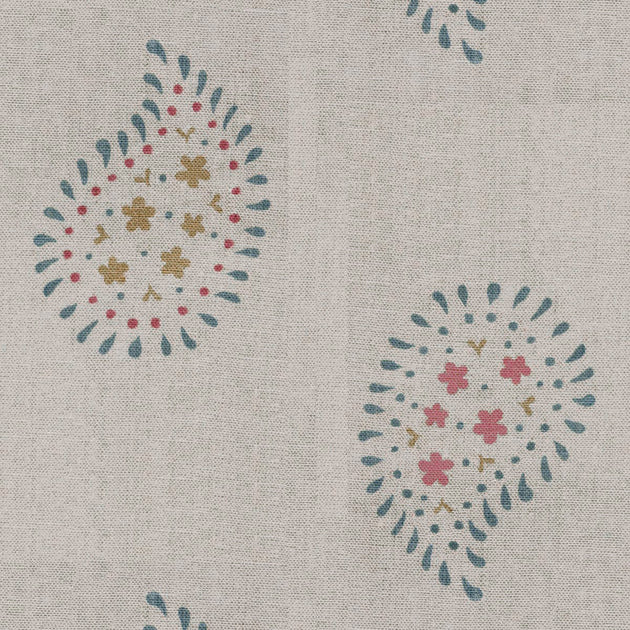 Hand-printed Salcombe Blue Malathi Linen – 328