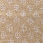 Hand-printed Reverse Saffron Megha Rustic Linen Stonewashed Panel (2.7m Approx.) - 354S