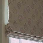 Hand-printed Charcoal Malathi Linen – 329 Roll End 1.2m