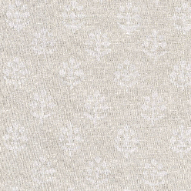 Hand-printed Reverse Grey Megha Linen - 352G