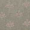 Hand-printed Smokey Blue Reverse Leaf Linen Stonewashed Panel (2.7m Approx.) - 358SB