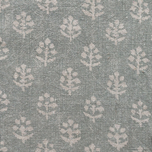 Large Returnable Sample of Reverse Smokey Blue Megha Rustic Linen