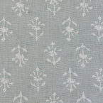 Small Non Returnable Sample of Reverse Smokey Blue Moonflower Linen
