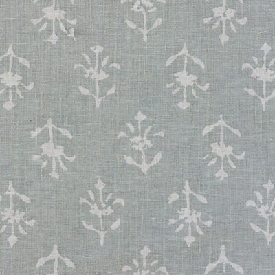 Small Non Returnable Sample of Reverse Smokey Blue Moonflower Linen
