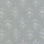 Reverse Pale Smokey Blue Moonflower Linen - 334L - Roll End 2.7m