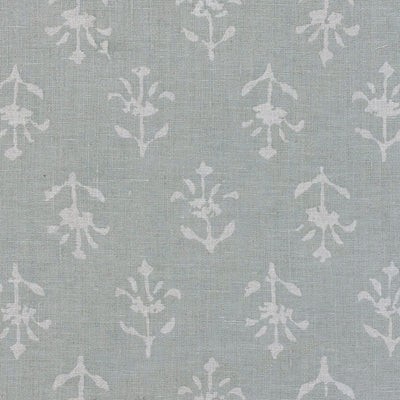 Reverse Pale Smokey Blue Moonflower Linen - 334L