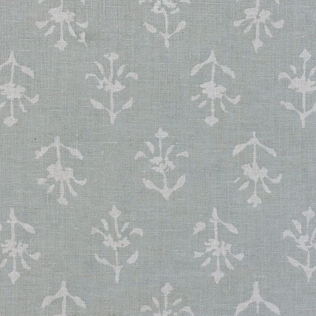 Reverse Pale Smokey Blue Moonflower Linen - 334L