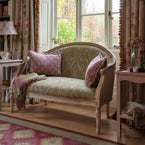 360G - Hand-printed Green Gold Sacha Linen - Sale