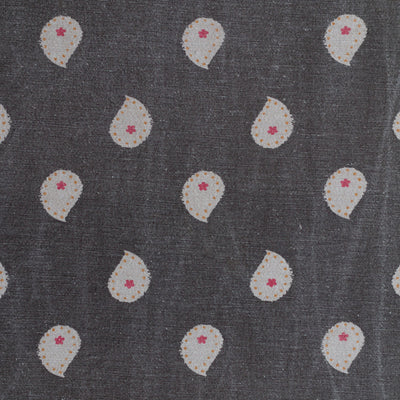 Small Non Returnable Sample of Charcoal Mika Stonewash Cotton