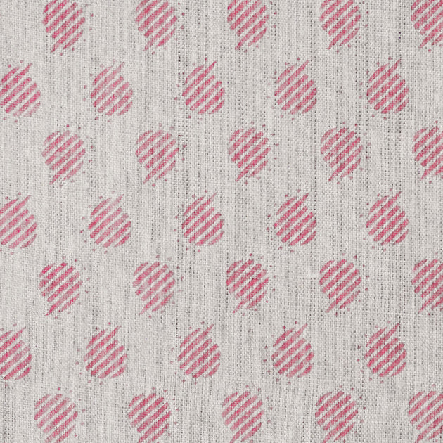 Hand-printed Rose Nina Linen – 370