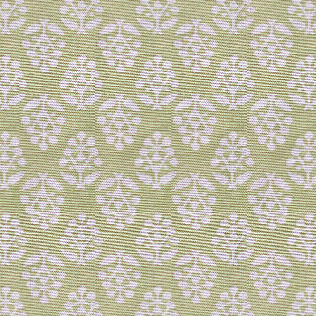 Small Sample of Summer Green Sprig Printed Cotton – Seconds