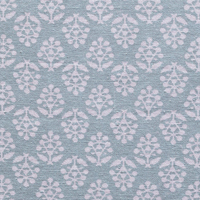 Small Non Returnable Sample of Duck Egg Sprig Printed Cotton