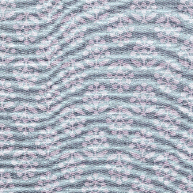Small Non Returnable Sample of Duck Egg Sprig Printed Cotton
