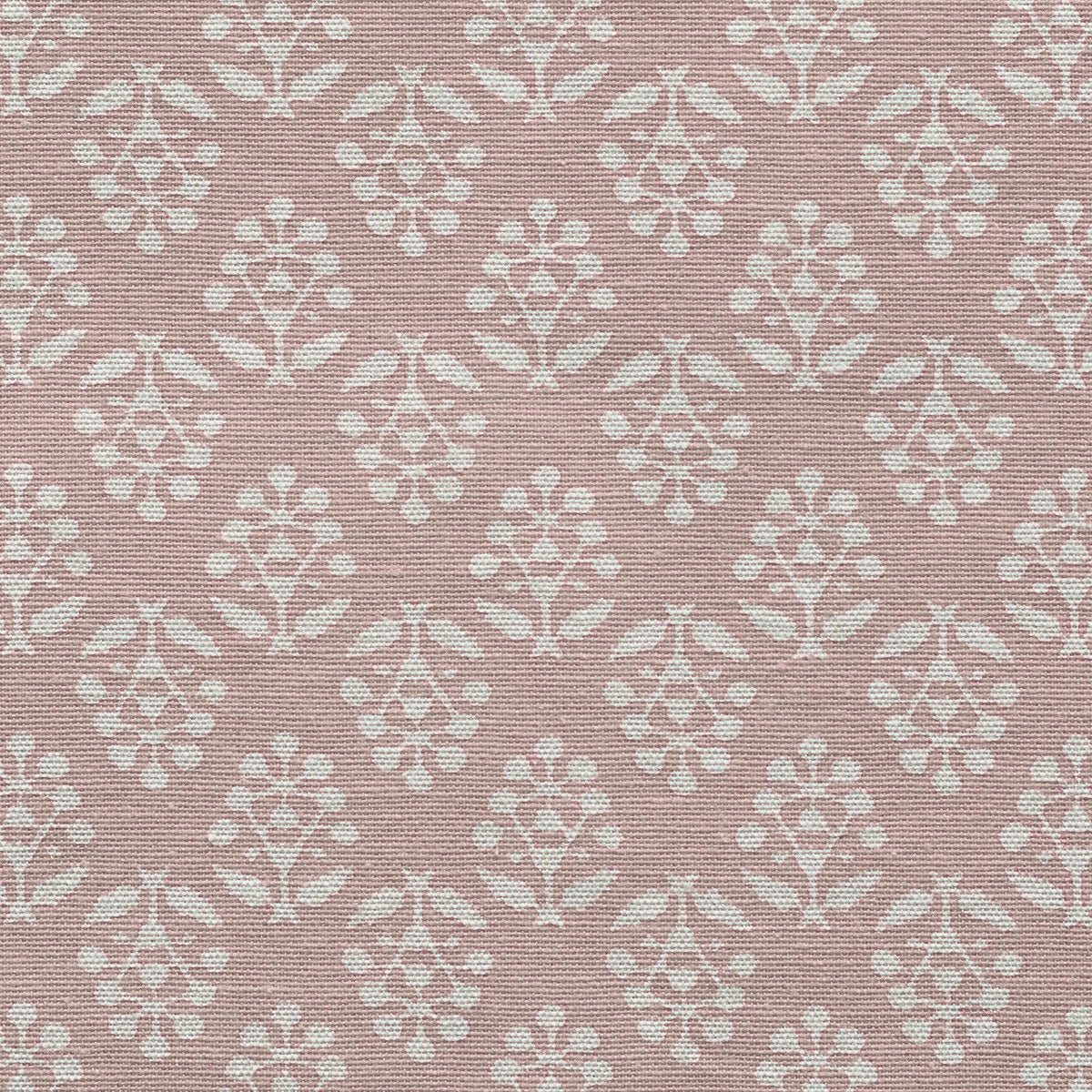 Small Non Returnable Sample of Dusky Pink Sprig Cotton