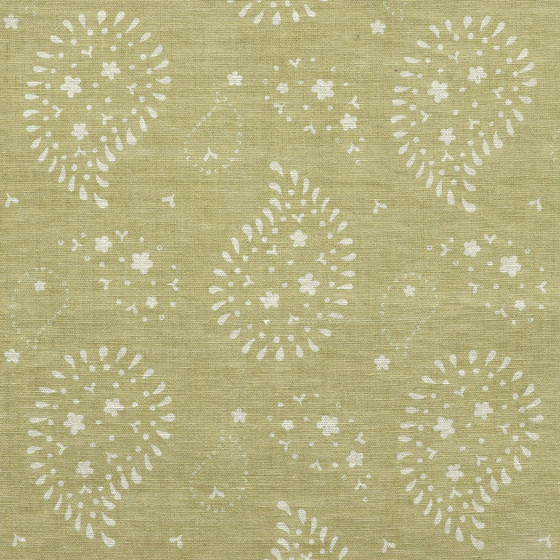 Small Non Returnable Sample of Summer Green Lullaby Cotton