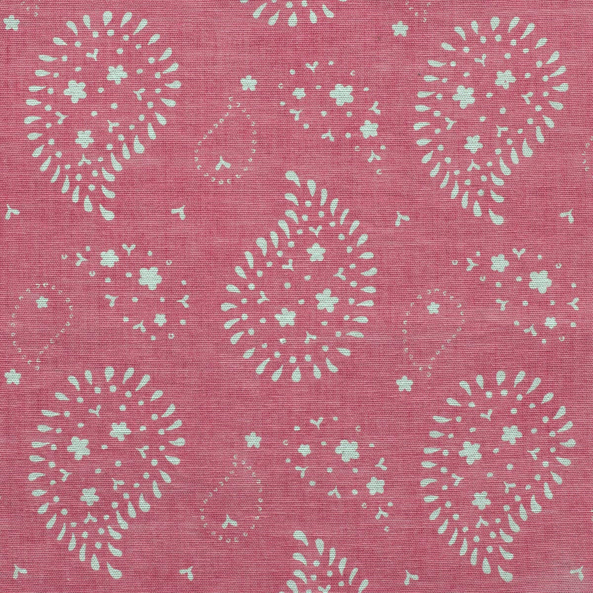 Rose Lullaby stonewashed cotton with ivory paisley motifs on pink