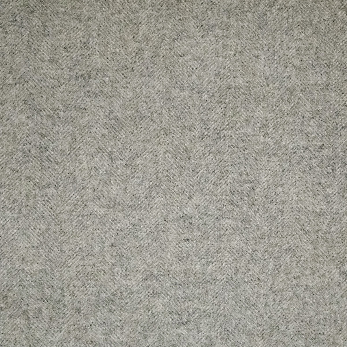 Small Non Returnable Sample of Grey Linen Herringbone Wool Tweed