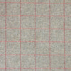 Grey Red Check Herringbone Wool Tweed – 405