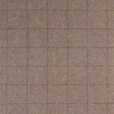 Small Non Returnable Sample of Dusky Violet Check Herringbone Wool Tweed