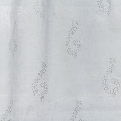 Single Curtain in Large Shalini Embroidered Linen Voile 120cm (W) x 231cm (L)