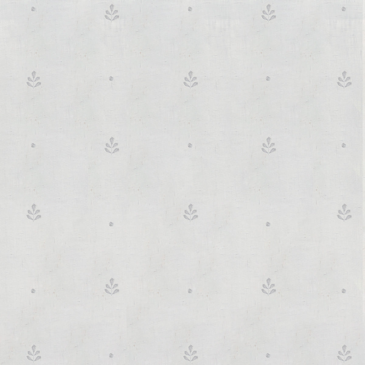 White Leaf Embroidered Linen Voile – 422