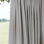 202 - Duck Egg Ivory Vintage Stripe Cotton – Roll End - 1.1m