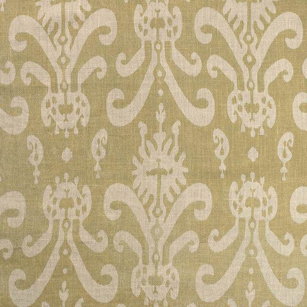 Hand-printed Green Gold Sacha Linen - 360G