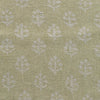 Hand-printed Green Gold Megha Rustic Linen 2.7m (stonewashed) panel - 354GG