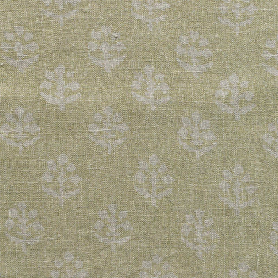 Green Gold Megha Rustic Linen Tablecloth - Ex Large