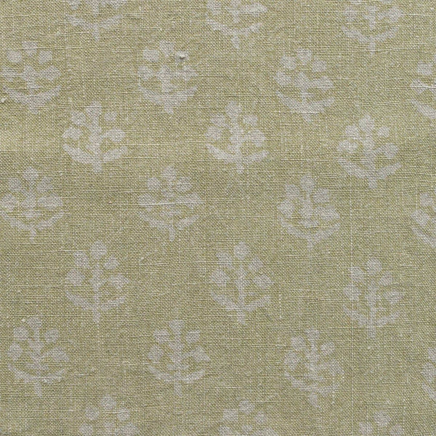 Green Gold Megha Rustic Linen Tablecloth - Ex Large