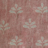 Small Non Returnable Sample of Rustic Linen Leaf Red Earth