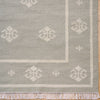 Hand-woven Fleur de Lis Kilim - Silver Mist - Large