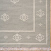 Silver Mist Fleur de Lis - Hand-woven Kilim