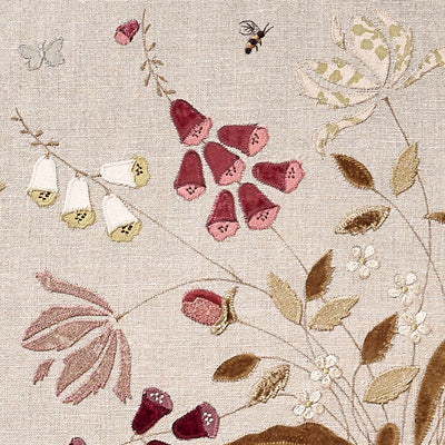 Embroidered Wallhanging - Foxgloves &amp; Tulips