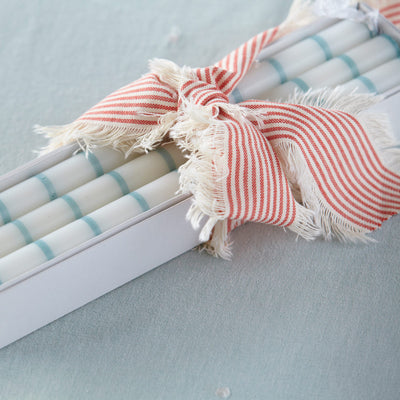 Wide Red &amp; White Piping Stripe Ribbon - 3m Pack