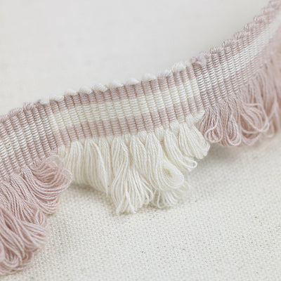 Sample of Pale Rose Ivory Fan Edge