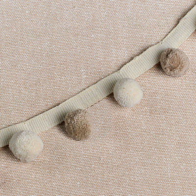 Light Beech Ivory Pom Poms