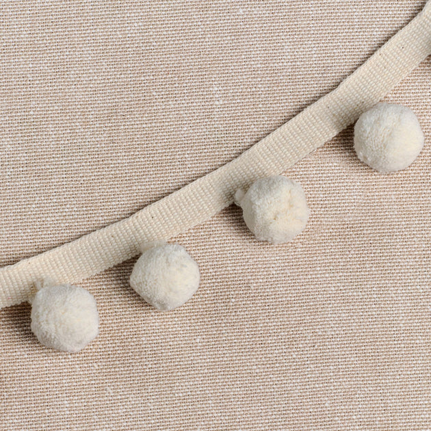 Plain Ivory Pom Poms