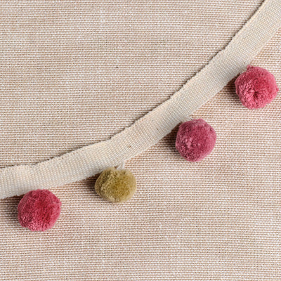 Rusty Rose Violet Jute Pom Poms